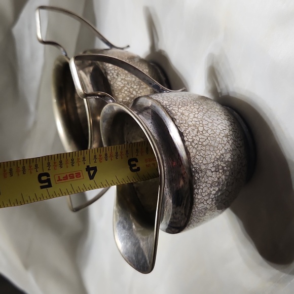 E J & B EMPIRE ARTS Nickle Silver sugar bowl and creamer - Picture 5 of 5